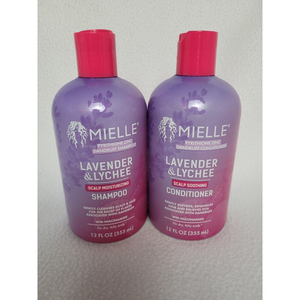 Mielle Organics Lavender & Lychee Scalp Soothing Shampoo & Conditioner 12 fl oz